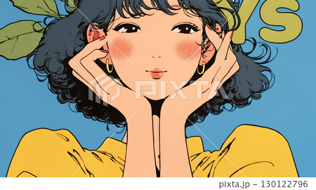 笑顔でYesサインを出している女性