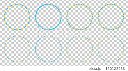 Set of pop circular frames, stripes, stripes 130122988