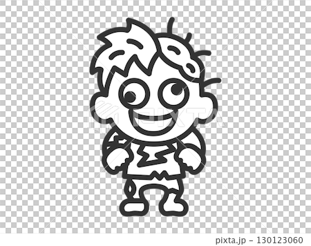 殭屍角色圖示插圖（線條畫） 130123060