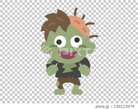 ゾンビのキャラクターのアイコンのイラスト ゾンビのキャラクターのアイコンのイラスト 130123074