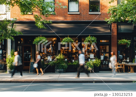 Urban Storefront Display with Reflective Elements 130123253