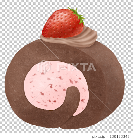 草莓巧克力捲蛋糕,配上大量草莓奶油 草莓巧克力捲蛋糕,配上大量草莓奶油 130123345