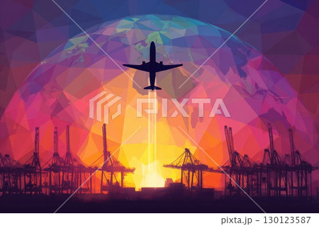 Bold Triangular Pattern with Layered Transparent Design in Sunset Bold Triangular Pattern with Layered Transparent Design in Sunset 130123587