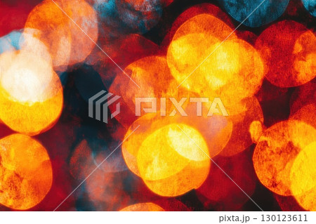 Vibrant Bokeh Background with Grainy Texture for Halloween Vibrant Bokeh Background with Grainy Texture for Halloween 130123611