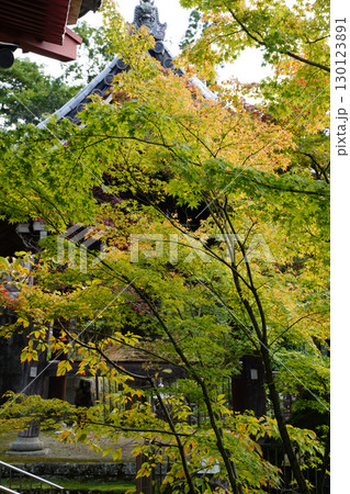 京都の寺院の庭園の風景 130123891