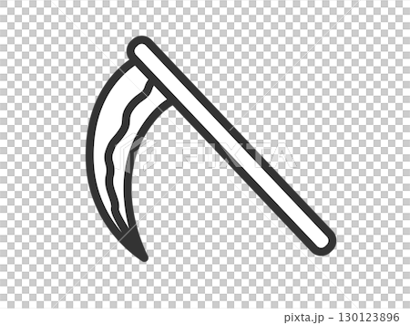 鐮刀圖示插圖（線條畫） 130123896