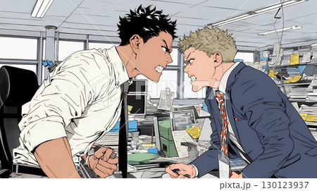 オフィスで言い争いをしているビジネスパーソン