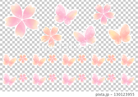桜と蝶々 130123955