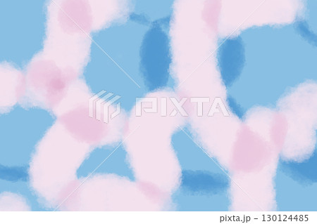 イラスト素材：ピンクと水色の抽象画 130124485