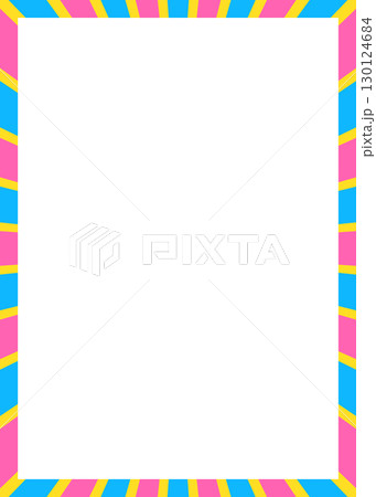 ストライプ柄のフレーム、縞模様、背景、縦向き 130124684