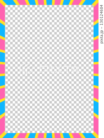 ストライプ柄のフレーム、縞模様、背景、縦向き 130124684