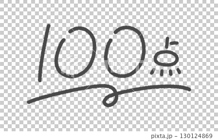 Cute handwritten black letters of 100 points - Images of numbers representing scores, perfect scores, and perfect marks Cute handwritten black letters of 100 points - Images of numbers representing scores, perfect scores, and perfect marks 130124869