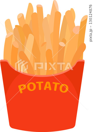 フライドポテトのイラスト フライドポテトのイラスト 130124876