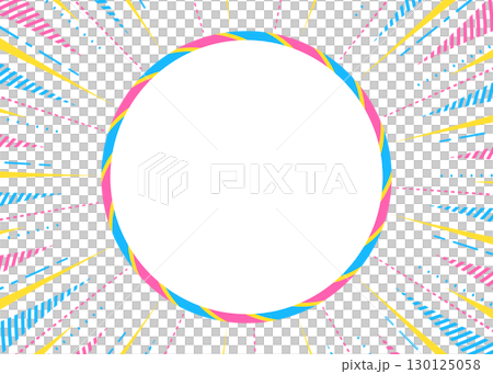 Concentrated line and circular frame background, pop design 130125058