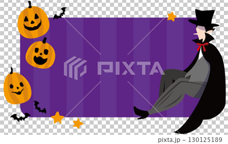 Vampire and Jack-o'-lantern background material 130125189