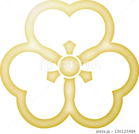 家紋 中陰片喰【金色】 家紋 中陰片喰【金色】 130125484