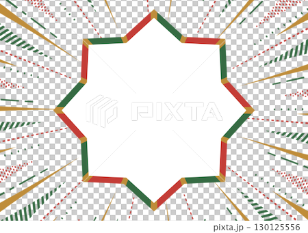 Concentrated lines and pop frame background material, pop design, Christmas colors Concentrated lines and pop frame background material, pop design, Christmas colors 130125556