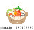 海鮮鍋をイメージしたイラスト 130125839