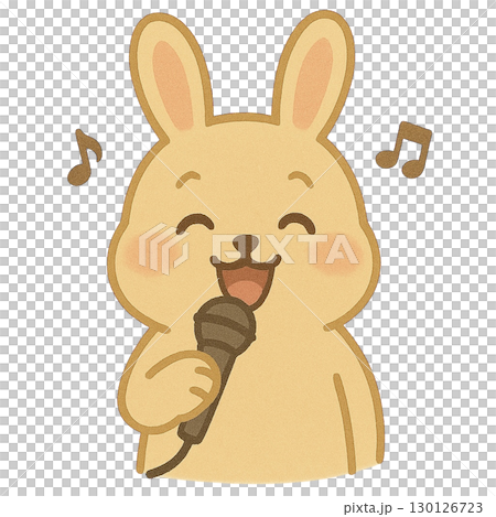 歌ってるうさぎのイラスト 130126723