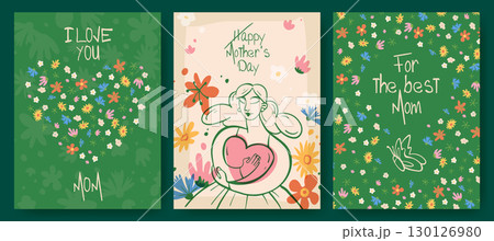 Mother day floral greeting cards collection Mother day floral greeting cards collection 130126980