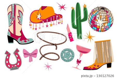 Disco cowgirl party elements 130127026