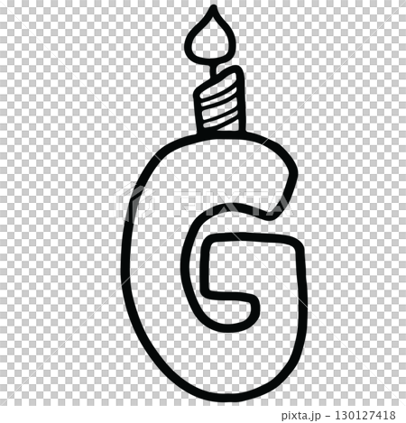 Hand drawn Christmas alphabet outline of letter G with cake candle for festive font, typography, winter season, campaign badge, initials, name, patch, calligraphy, sticker, cartoon text, message Hand drawn Christmas alphabet outline of letter G with cake candle for festive font, typography, winter season, campaign badge, initials, name, patch, calligraphy, sticker, cartoon text, message 130127418