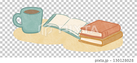 Autumn reading book and coffee cup 2 130128028
