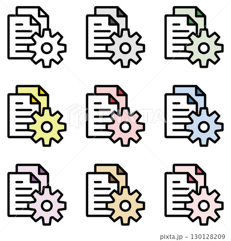 イラストアイコン素材セット：歯車ファイル018 130128209