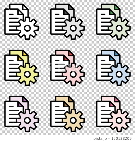 イラストアイコン素材セット：歯車ファイル018 130128209