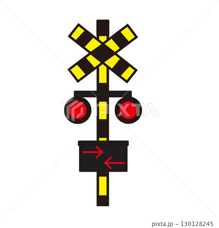 踏切の遮断機のイラスト 130128245