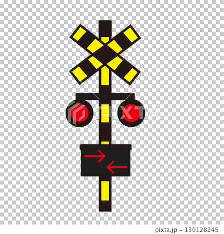踏切の遮断機のイラスト 130128245