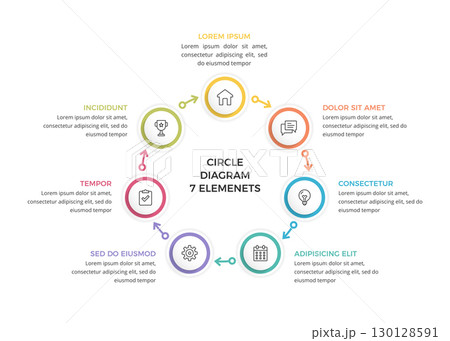 Circular Process Infographic Template 130128591