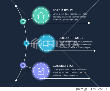 Infographic Template with 3 Options 130128593