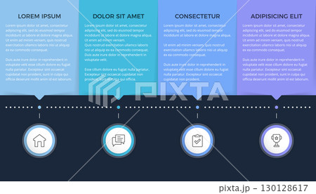 Colorful Business Infographic Template Design 130128617