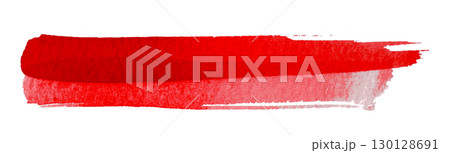red watercolor background. Artistic hand paint. Isolated on transparent background. 130128691