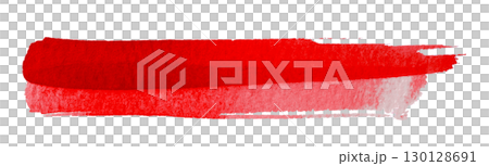 red watercolor background. Artistic hand paint. Isolated on transparent background. 130128691