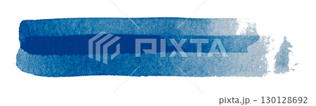 blue watercolor background. Artistic hand paint. Isolated on transparent background. 130128692