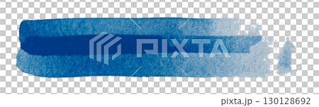 blue watercolor background. Artistic hand paint. Isolated on transparent background. 130128692