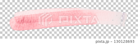 pink watercolor background. Artistic hand paint. Isolated on transparent background. 130128693
