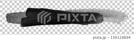 black watercolor background. Artistic hand paint. Isolated on transparent background. 130128694