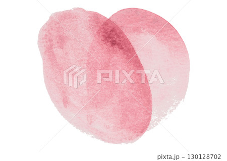 Pink watercolor circle pattern isolated on transparent background 130128702
