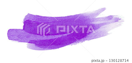purple watercolor background. Artistic hand paint. Isolated on transparent background. 130128714