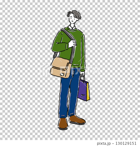 きれいめシンプルコーデの男性 130129151
