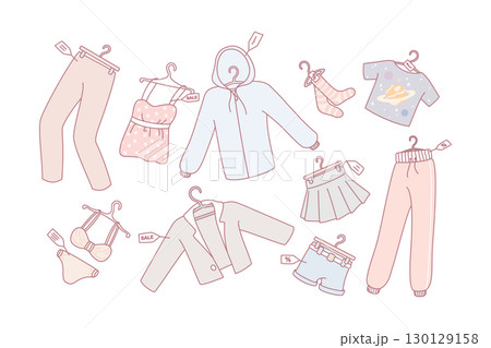 Clothing pieces with price tags on discount 130129158