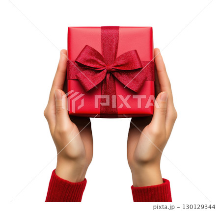 Hands with Gift Box 130129344