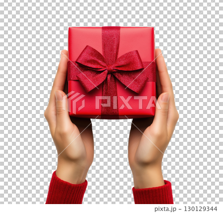 Hands with Gift Box 130129344