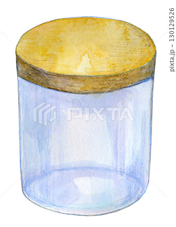水彩イラスト ガラスキャニスター 水彩イラスト ガラスキャニスター 130129526