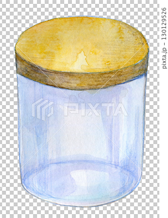 水彩イラスト ガラスキャニスター 水彩イラスト ガラスキャニスター 130129526