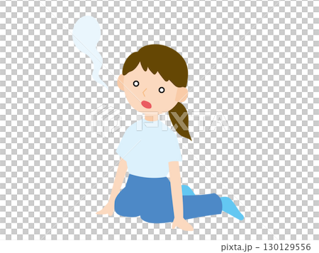 魂が抜けてしまうほど疲れ果ててしまった女性、カラー 魂が抜けてしまうほど疲れ果ててしまった女性、カラー 130129556