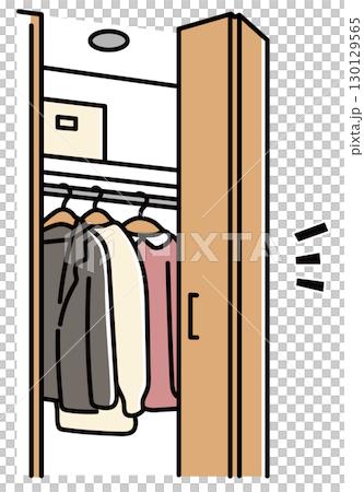 Closet with folding doors 130129565